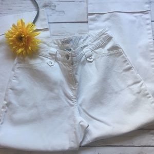 CAbi White Ankle & Cropped Pants